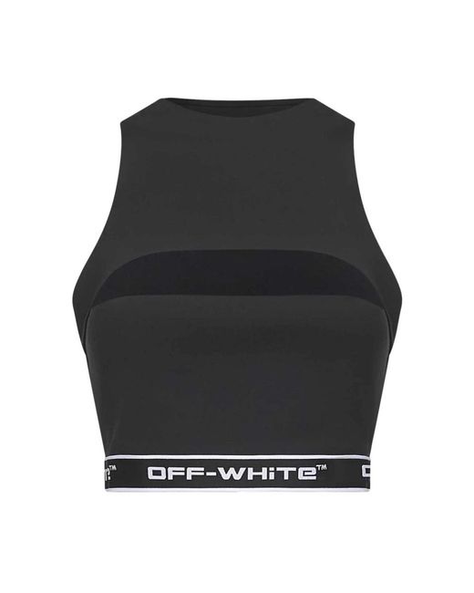 Sleeveless Tops di Off-White c/o Virgil Abloh in Black
