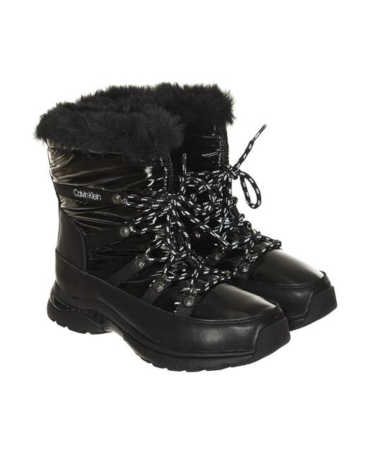 Calvin Klein Black Winter Boots