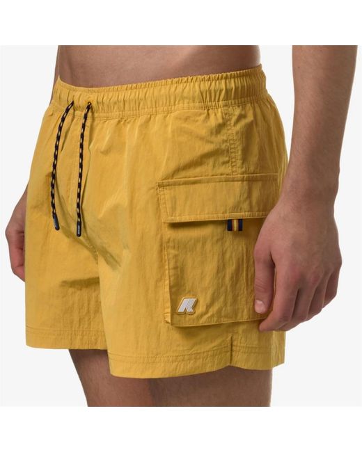 K-Way Ripstop mini shorts gelb in Yellow für Herren