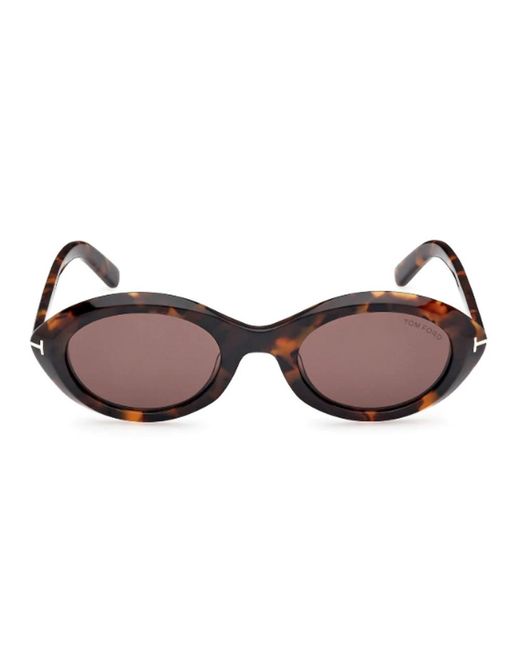 Tom Ford Zonnebril Ft1186 52 E Carmen Havana/bruin Dames in het Brown