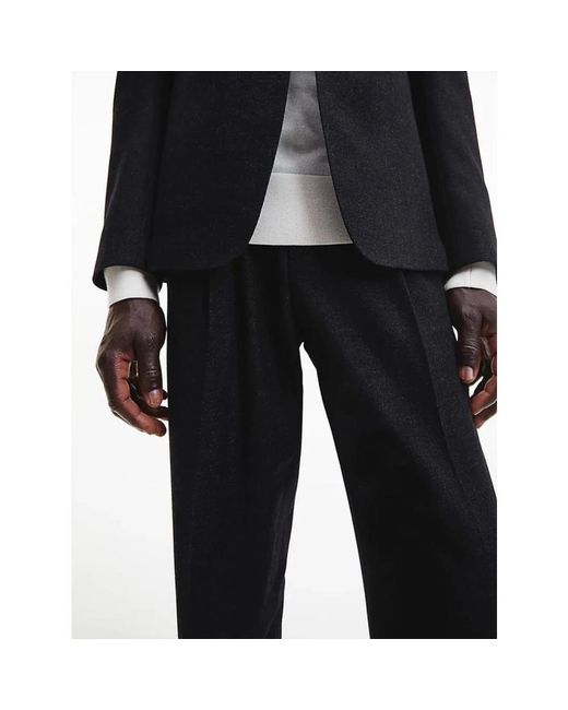 Calvin Klein Black Straight Trousers for men
