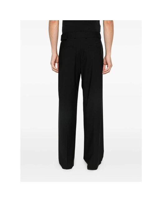 Emporio Armani Black Wide Trousers for men