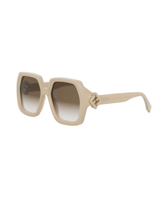 Fendi Accessoires ,Fe 40139I Zonnebril in het Natural