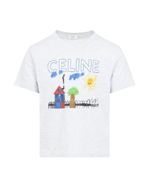 T-Shirts Céline de hombre de color White