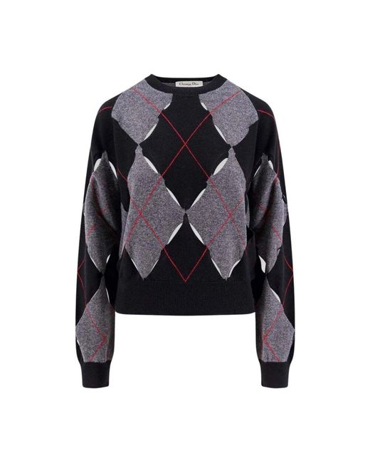 Dior Black Round-Neck Knitwear