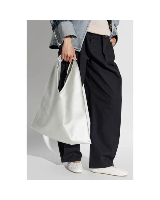 MM6 by Maison Margiela Gray Tote Bags