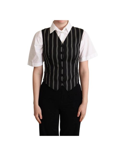 Dolce & Gabbana Black Waistcoats