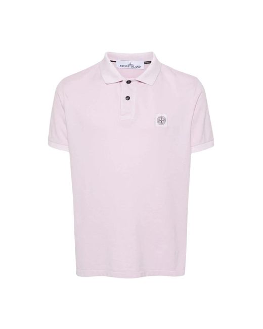 Stone Island Klassisches polo shirt in verschiedenen farben in Pink für Herren