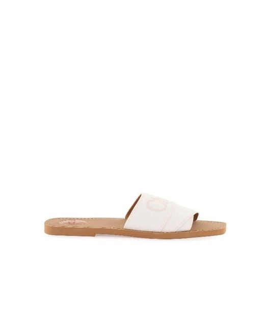 Chloé White Sliders