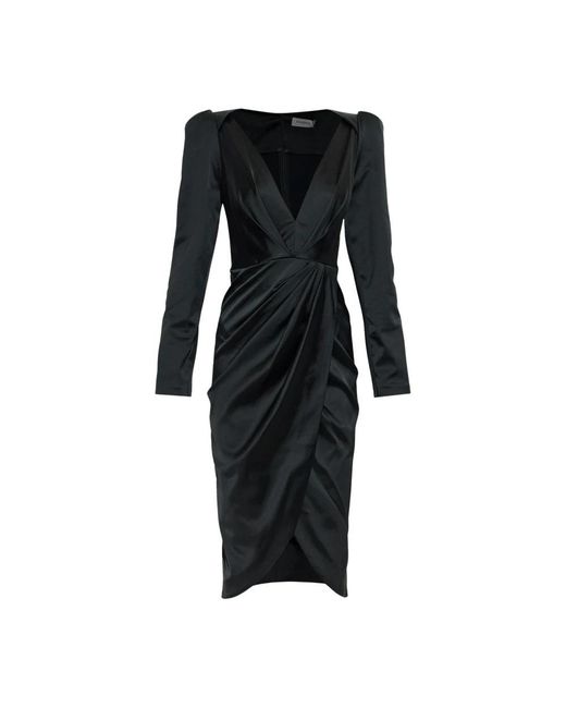 Wrap Dresses Balmain en coloris Black