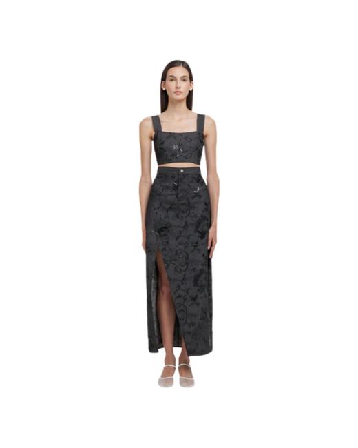 WEILI ZHENG Black Sleeveless Tops