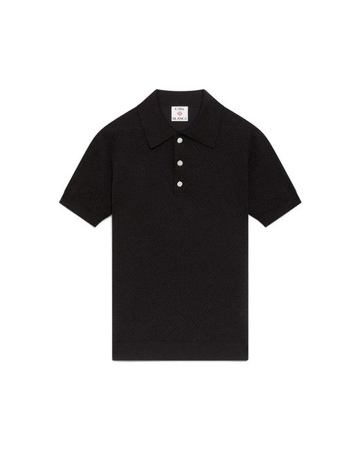 Casablanca Black Polo Shirts for men