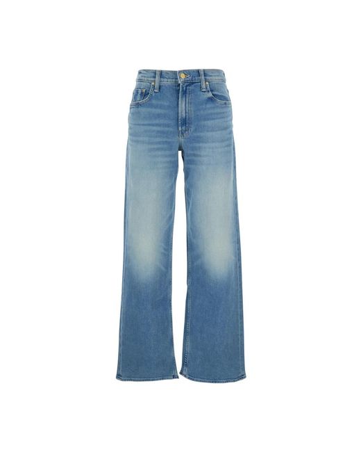 Mother Blue Wide Jeans