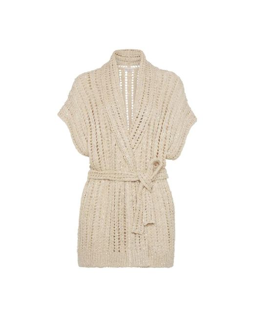 Brunello Cucinelli Natural Cardigans