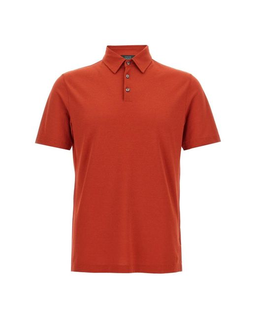 Zanone Red Polo Shirts for men