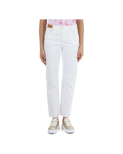 Replay White Straight Jeans