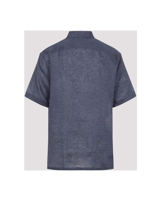 Brioni Blue Short Sleeve Shirts for men