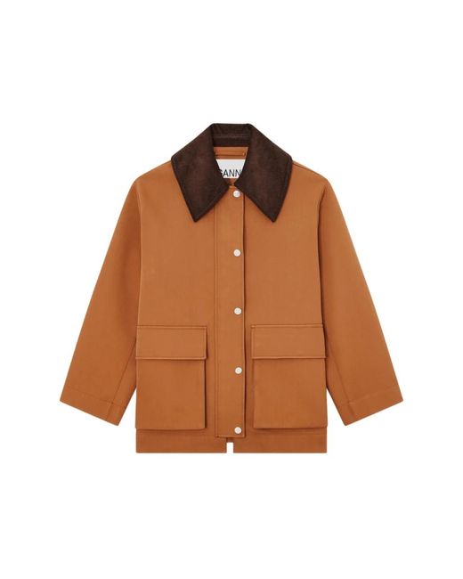 Ganni Brown Heavy Twill Jacket