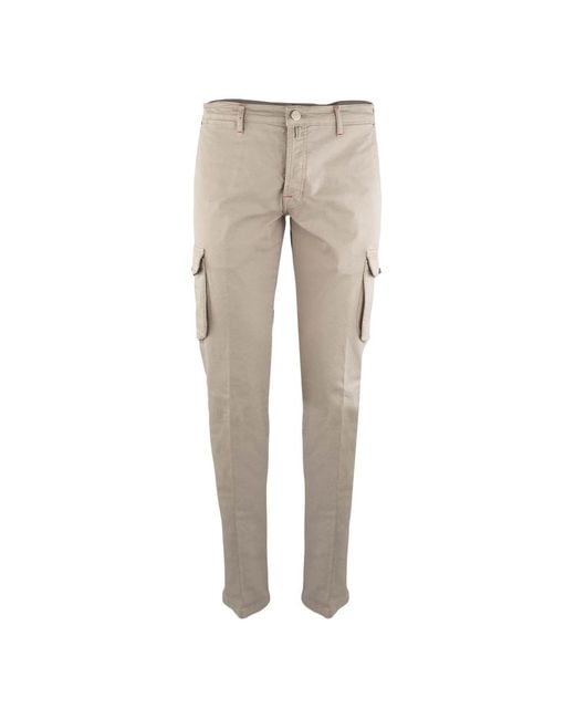Kiton Gray Straight Trousers for men