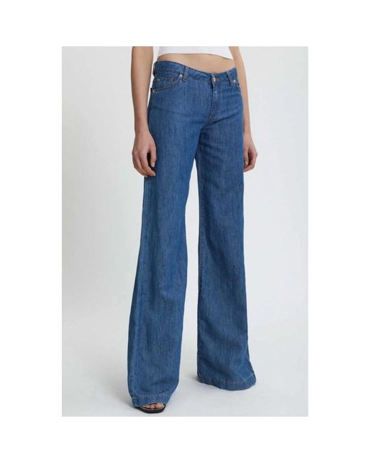 Ermanno Scervino Blue Wide Jeans