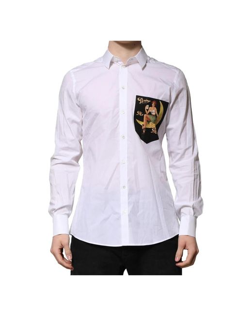 Dolce & Gabbana White Casual Shirts for men