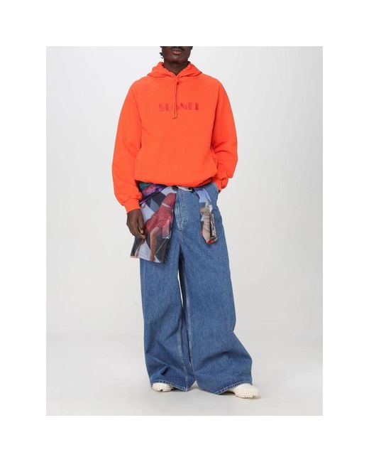 Sunnei Orange Hoodies for men