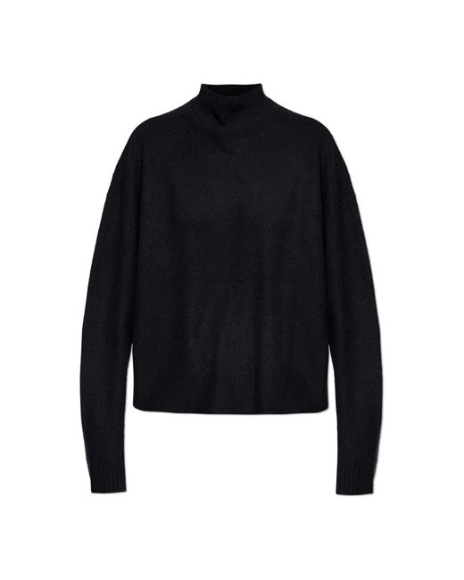 AllSaints Truien & Vesten ,Zwart ,Wol Asha Trui Met Hoge Hals in het Blue
