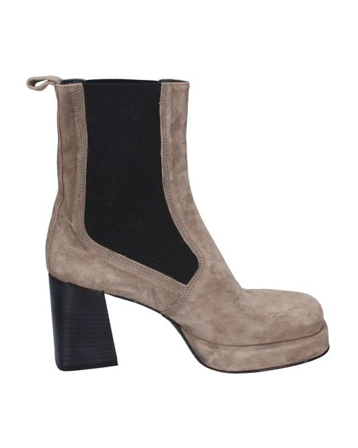 Moma Gray Heeled Boots
