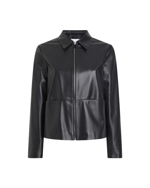 Calvin Klein Black Leather Jackets