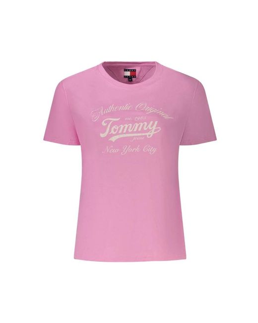 T-Shirts di Tommy Hilfiger in Pink