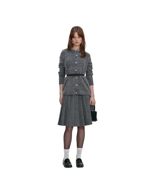 Self-Portrait Black Midi Dresses