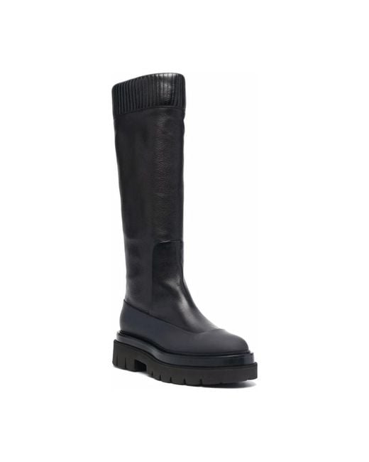Santoni Black Stiefel