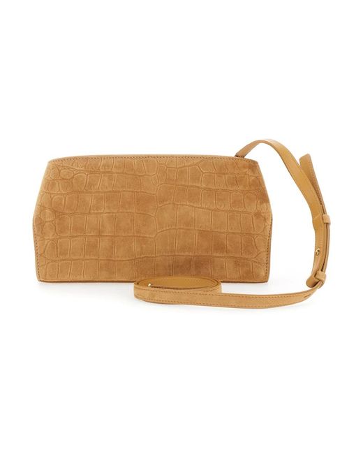 Ferragamo Tassen ,Leer Hug Crossbody Bag in het Brown