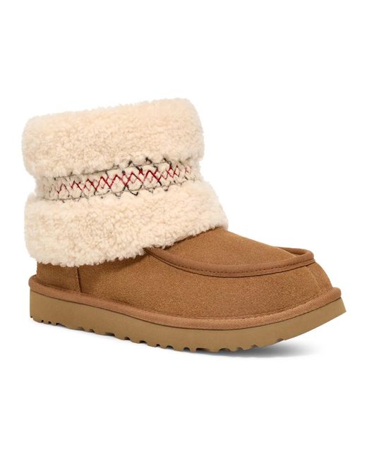 Trecce mini stivali di Ugg in Natural