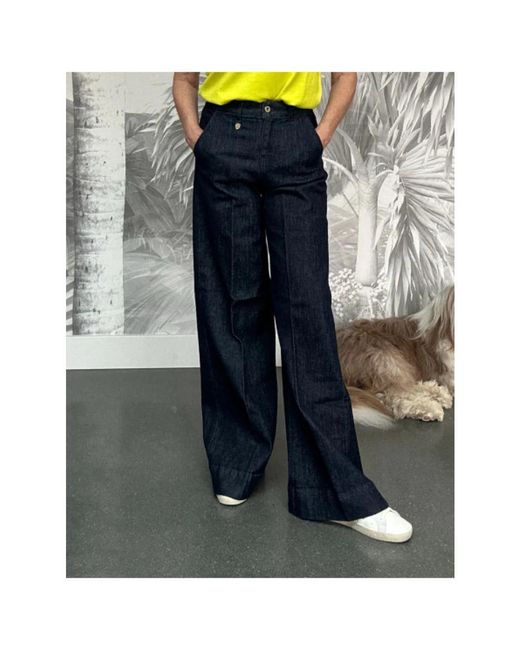 Aeronautica Militare Blue Wide Jeans