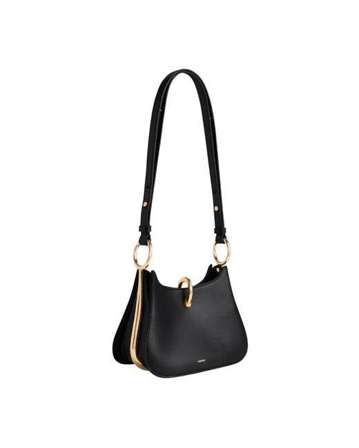 Rabanne Black Small Ring Leder-Tasche