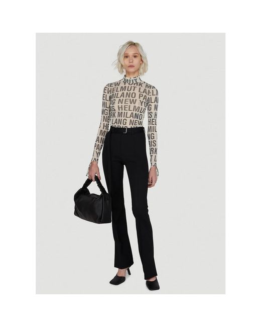 Helmut Lang Grafische Print Jersey Top in het Gray