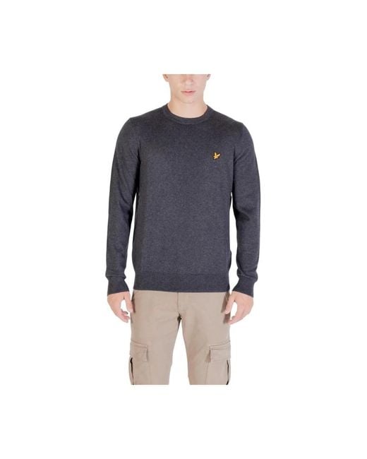 Lyle & Scott Blue Round-Neck Knitwear for men