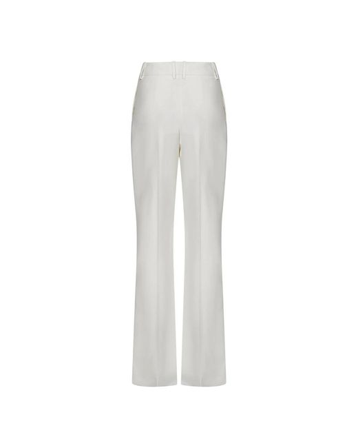 Balmain White Wide Trousers
