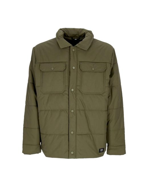 Vans Davis Mte-1 Pufferjack Donsjack Voor in het Green voor heren
