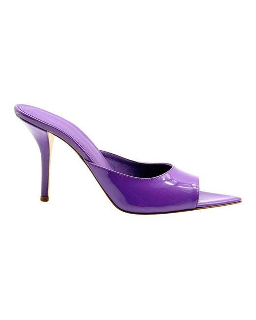 Gia Borghini Purple Heeled Mules