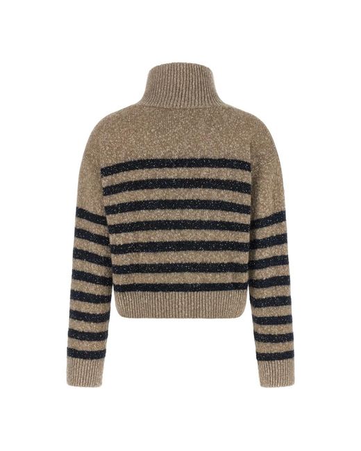 Brunello Cucinelli Trui Met Col in het Gray