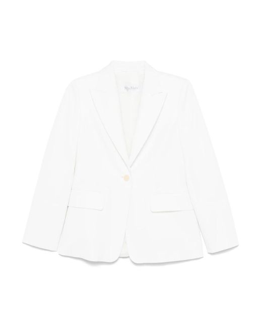 Max Mara Jassen ,Wit ,Blazer Antlers in het White