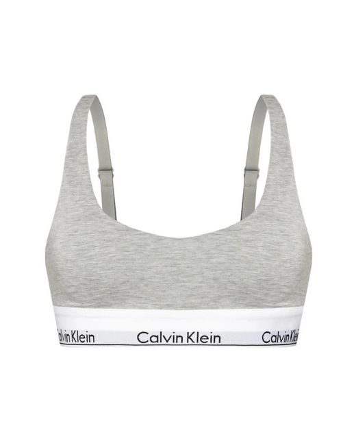 Calvin Klein Gray Sleeveless Tops