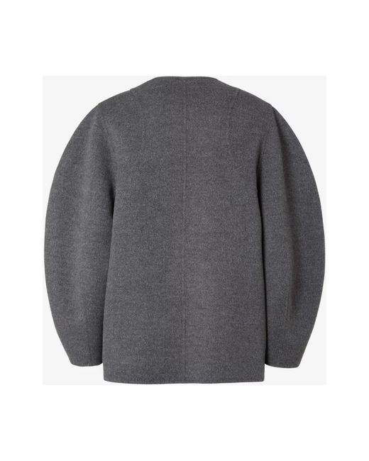 Fendi Jassen ,Grijs ,Wol Blouson Cocoon in het Gray
