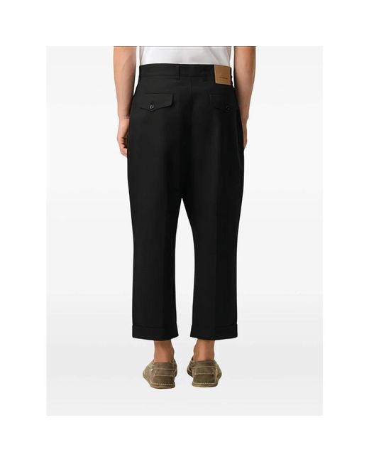 AMI Broeken ,Zwart ,Katoen Cotton Carrot Oversized Broek in het Black voor heren