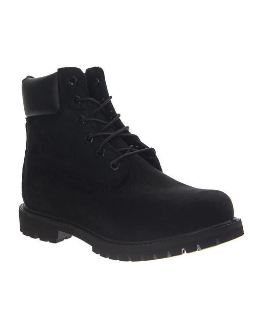 Timberland Schoenen ,Bruin ,Leer Premium 6-Inch Waterproof Laars Met Vetersluiting in het Black