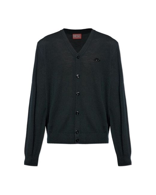 DIESEL Truien & Vesten ,Zwart ,Wol Cardigan K-Volto in het Black voor heren