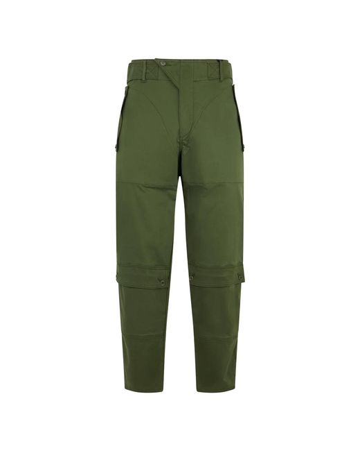 Moschino Green Straight Trousers for men