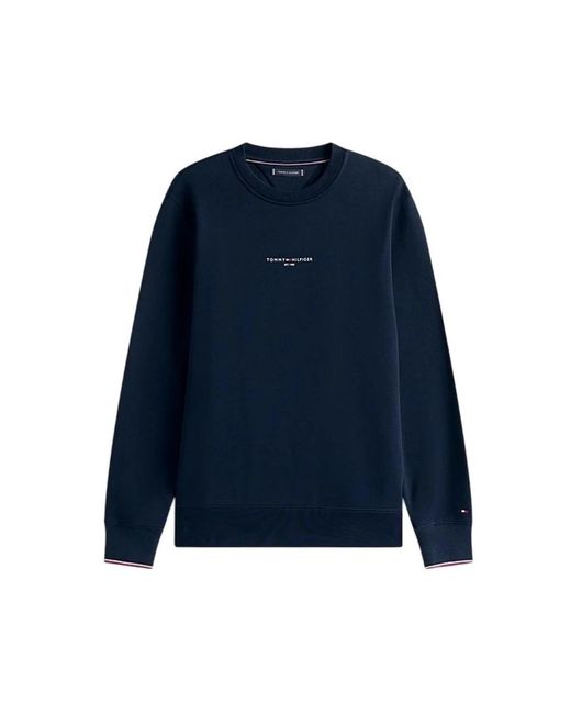 Tommy Hilfiger Blauwe Flex Fleece Crewneck Sweater in het Blue voor heren